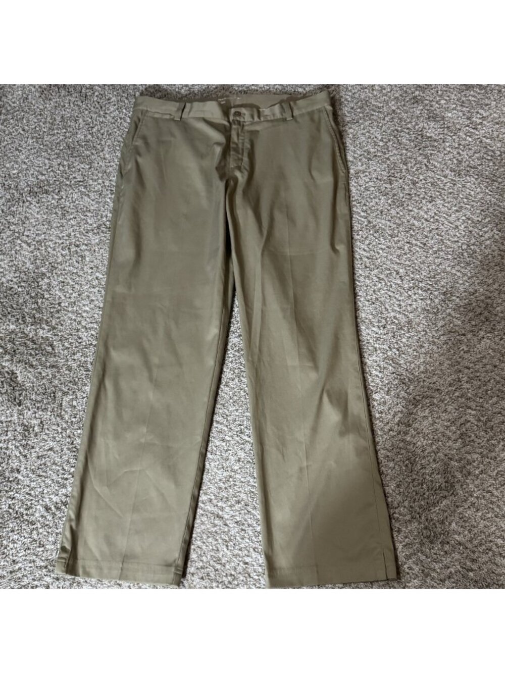 Nike Golf Dri-FIT Pants Mens 34x30 Khaki Tan Flat Front Performance Golf